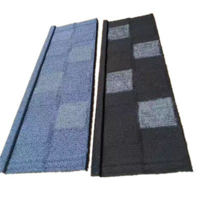 Металлочерепица каменная Shingle Tile, голубая