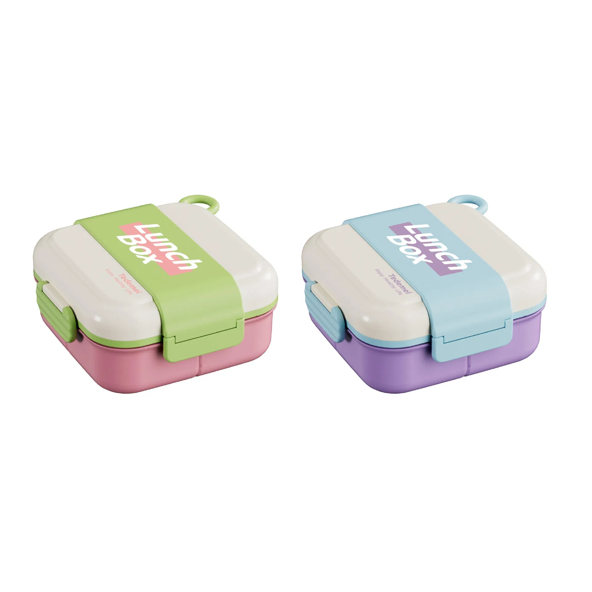 Compact Portable Large-Capacity Microwave-Safe Lunch Box for Travel
