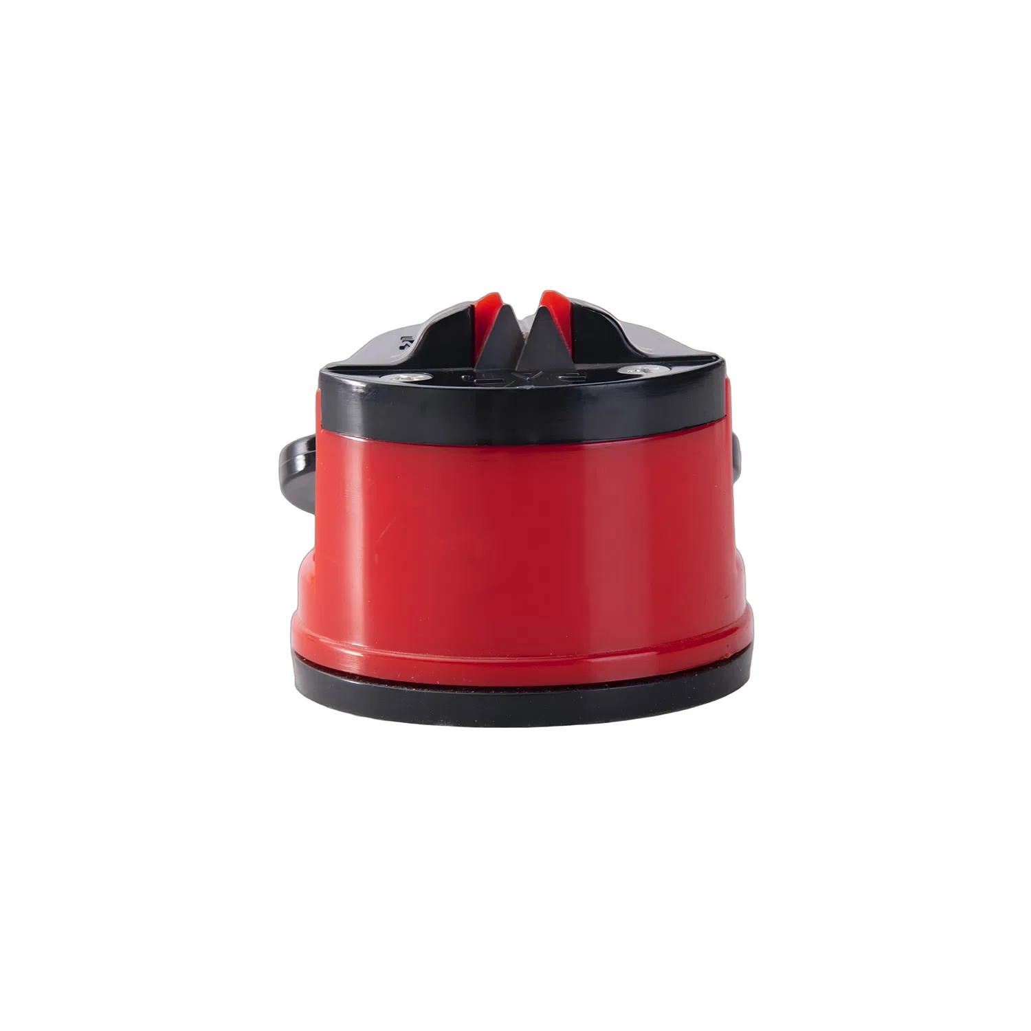 Red Knife Sharpener Powergrip Suction Base 200X Force Increase Mini Size Fast 3 Step Sharpening for Most Kitchen Knives Tool