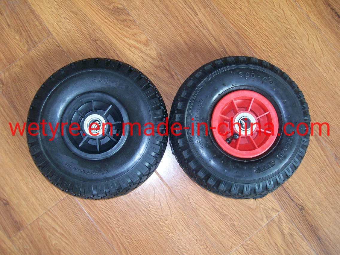 High Quality Plastic Rim Puncture Proof PU Foam Rubber Wheel (3.00-4)