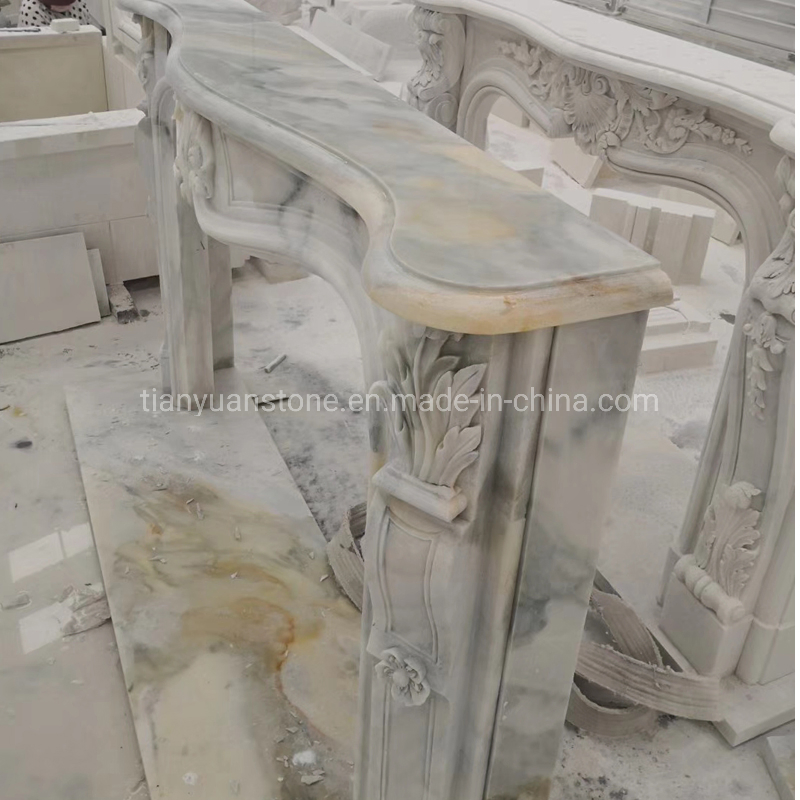 Home Decoration Cultured Marble Fireplace & Cheap Stone Fireplace & Marble Fireplace Mantel