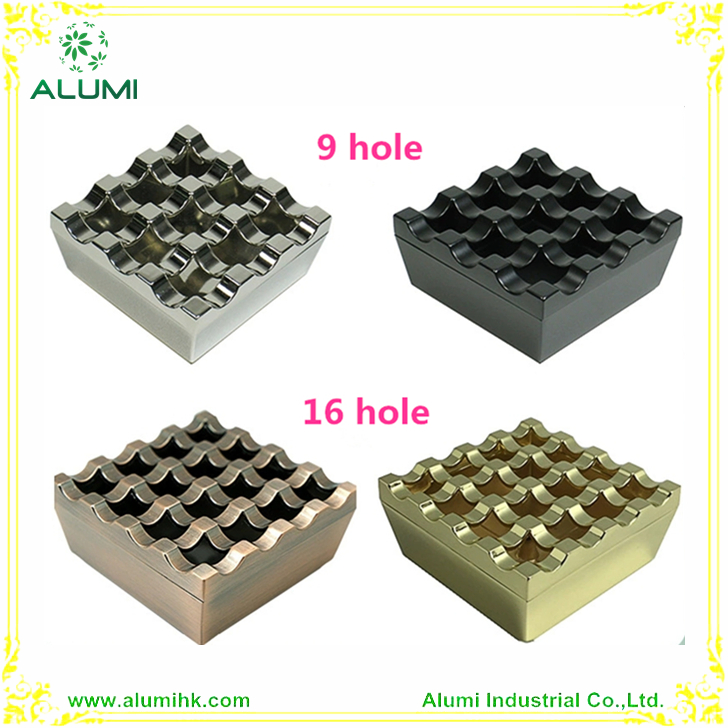 Металлическая пепельница из алюминиевого сплава, 9/16 отверстий