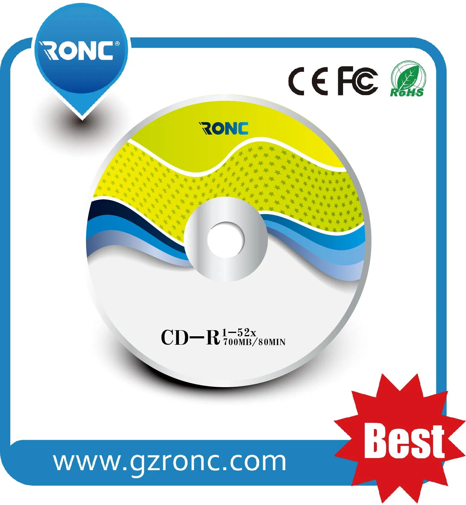 Чистые серебряные диски CD-R 700MB 52x