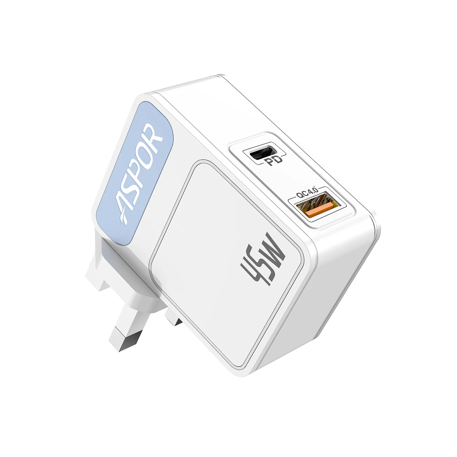 Us/EU/UK 45W Super Quick Charger QC3.0 USB C Fast Charger Compatible for Laptop iPad Phone Xiaomi