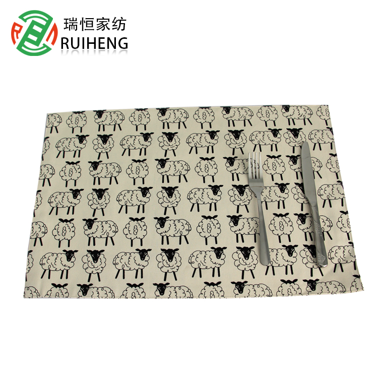 Wholesale Low Price Plain Cotton Kitchen Printed Cotton Placemat