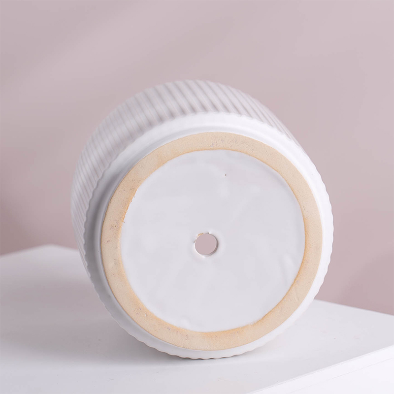 Горшок керамический белый для комнатных растений