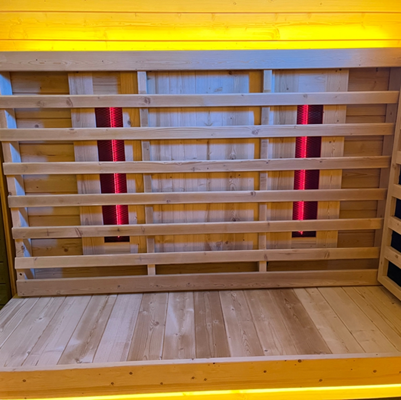 Уличная инфракрасная сауна-куб на 4 персоны из кедра