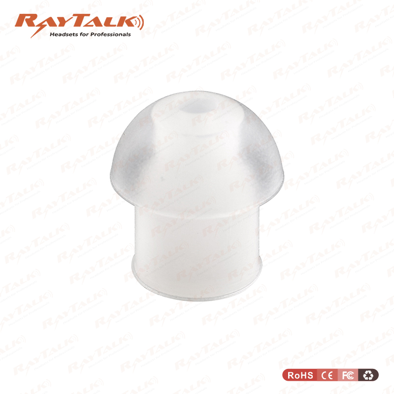 Replacement Ear Tips White Silicone Mushroom Earbud for Radio Acoustic Coil Tube Earpiece Headset