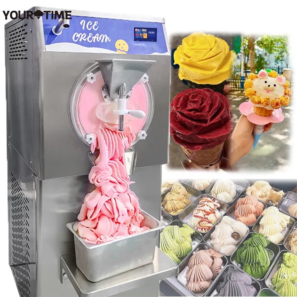 Mvckyi 48L/H Batch Freezer Machine Artisan Gelato Hard Ice Cream Making Machine Commercial Voltage 110V/220V