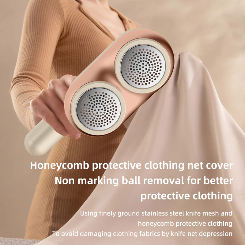 Electric Lint Remover Clothes Two Head Power Motor LED Rechargeable Portable Fabric Shaver and Lint Remover
