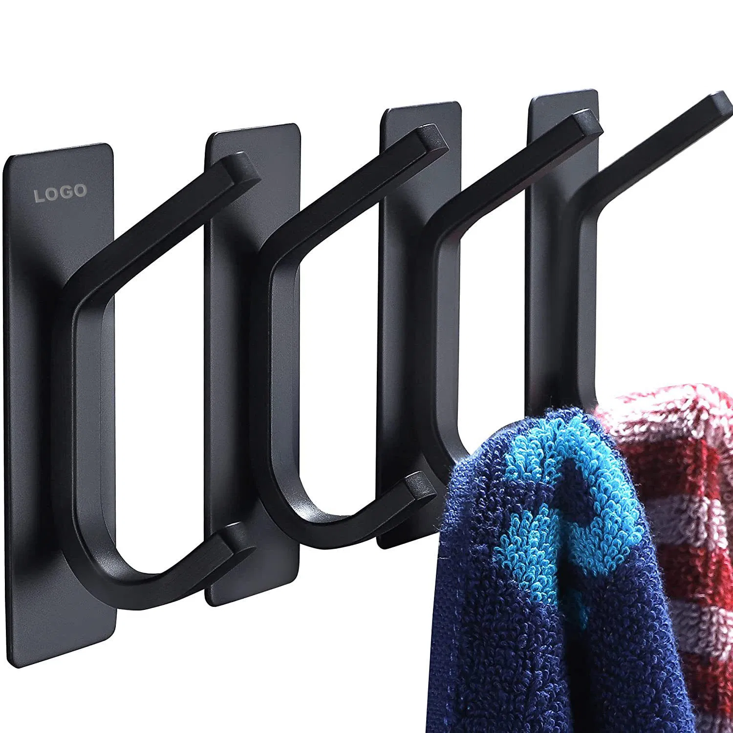 Versatile Stainless Steel Adhesive Hooks for Bathroom and Kitchen