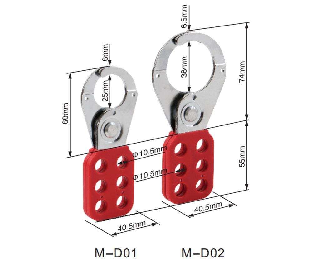 Heavy-Duty Lockout Tagout Hasp with 6 Holes for Safety