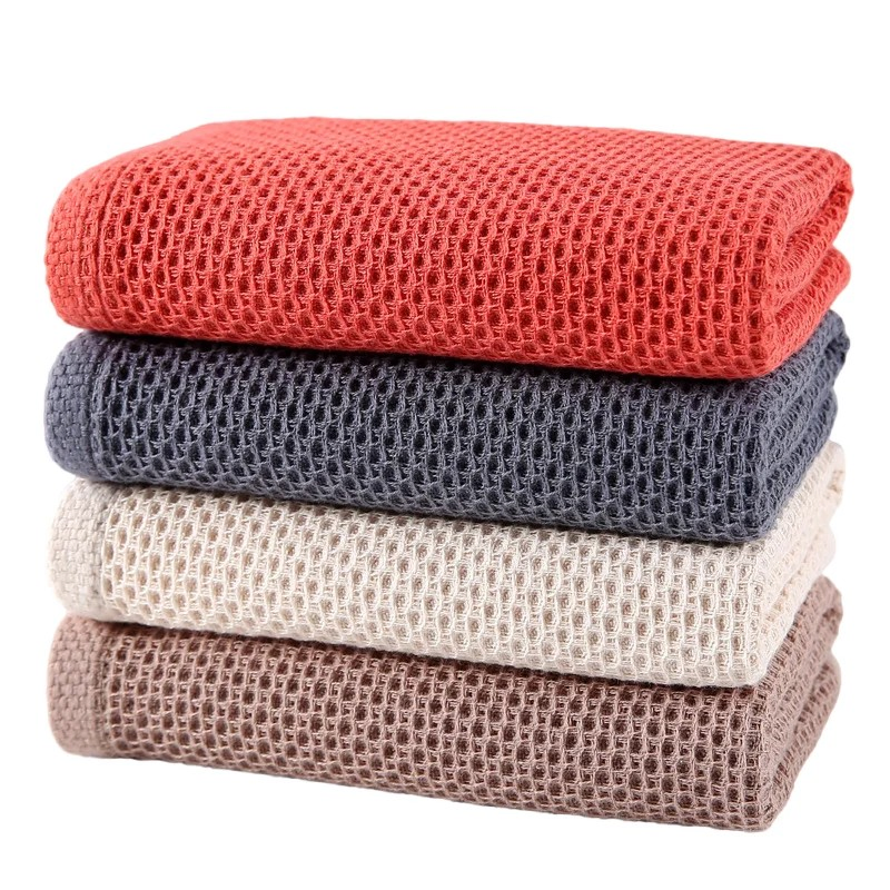 Waffle Weave Cotton Kitchen Towel Hanging Kitchen Towel Honeycomb Set Dish Towels
