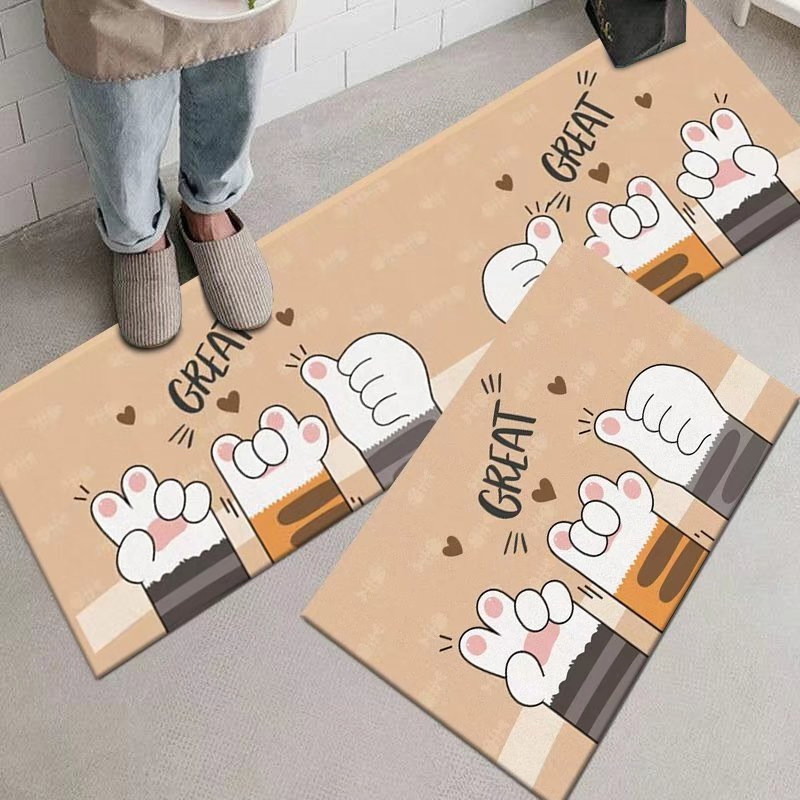 Customizable Non-Slip Waterproof Polyester Foot Mat for Household