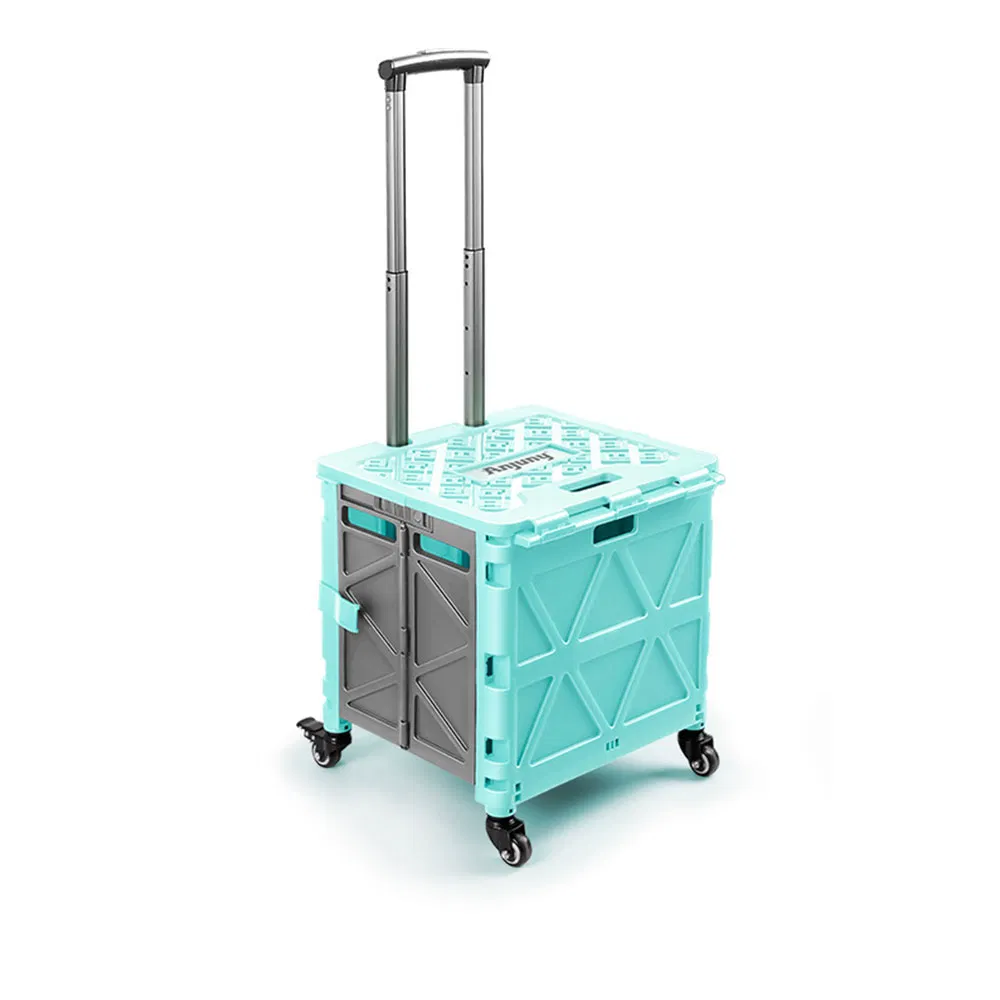 Colorful Design Hot Sell Home and Outside Use Multi-Function Collapsible Cart with Wheels/Shopping Trolley