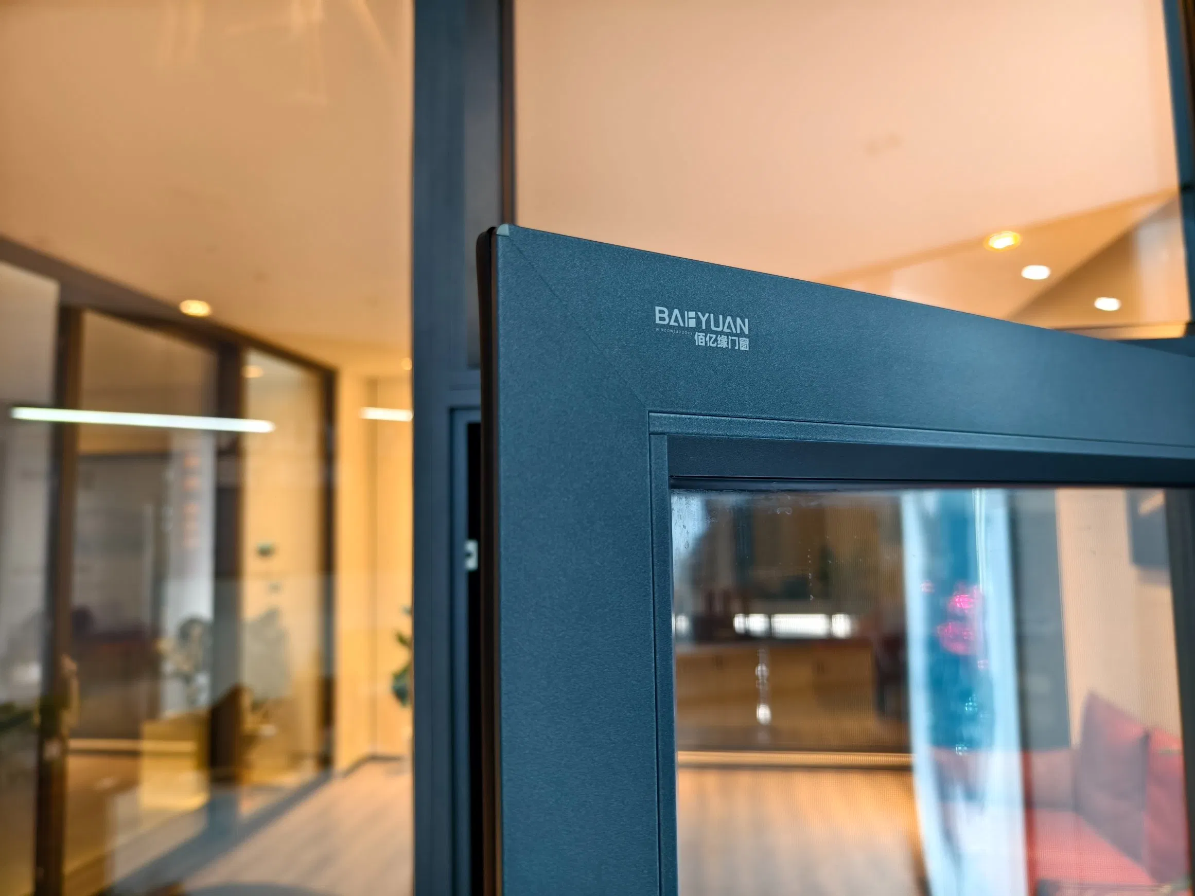 China Factory Thermal Insulation Star Black Color Outward Opening Glass Casement Door for Bathroom Toilet Kitchen