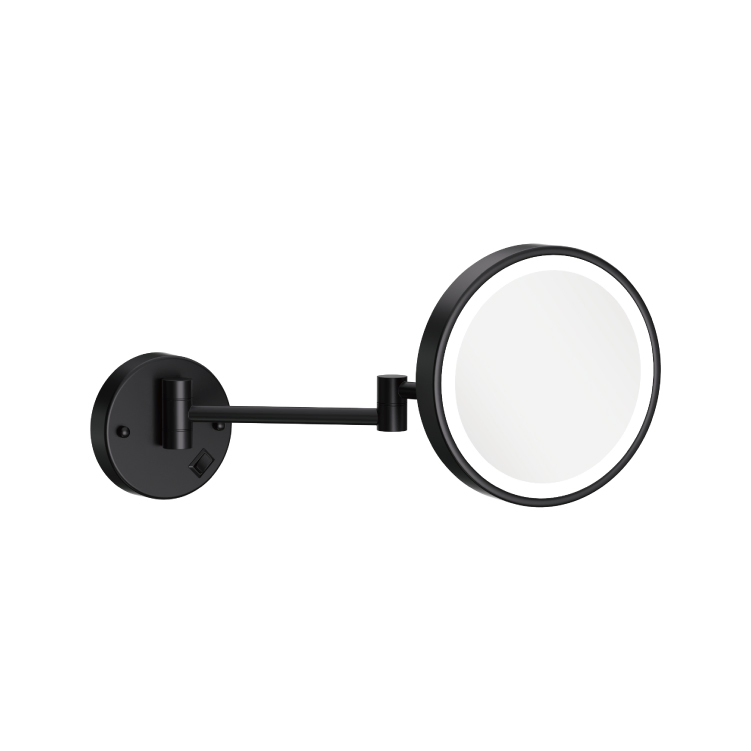 New Hotel Black LED Light Magnifying Makeup Mirror