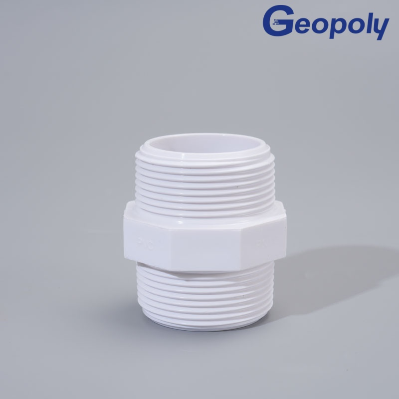 Wear Resistant Plastic Double Male Thread Nipple for Water Pipe Joint