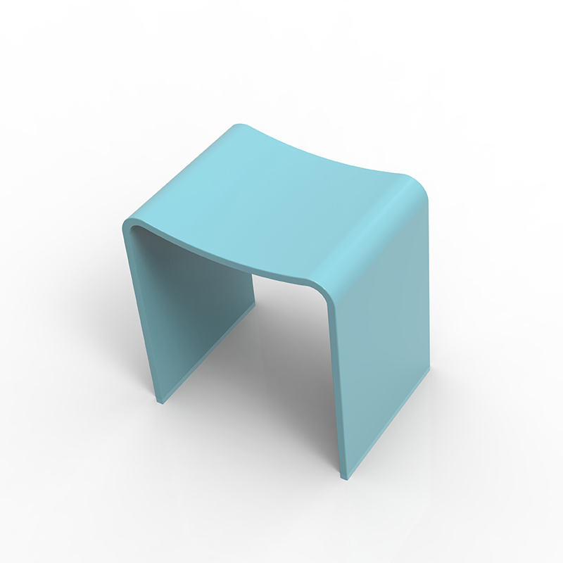 Табурет для ванной из акрилового камня под белый мрамор