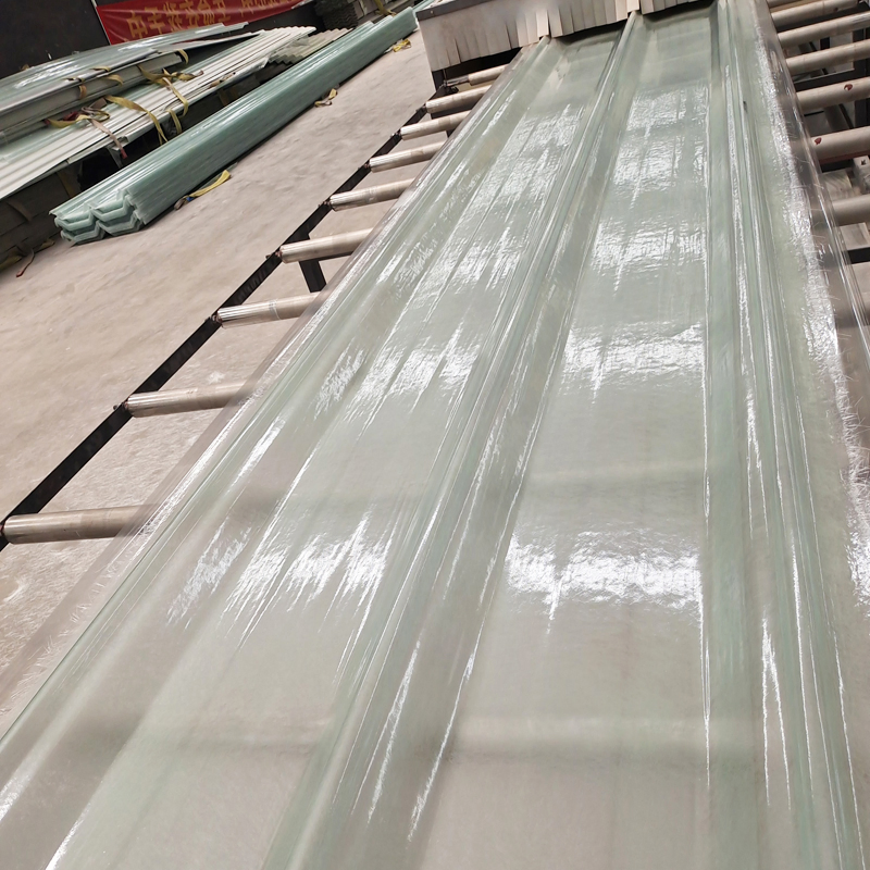 Rippled GRP FRP Ribbed Trimdek Fibreglass Reinforced Plastic Sheet Rib Type Sequentia Transparent Fiberglass Roofing