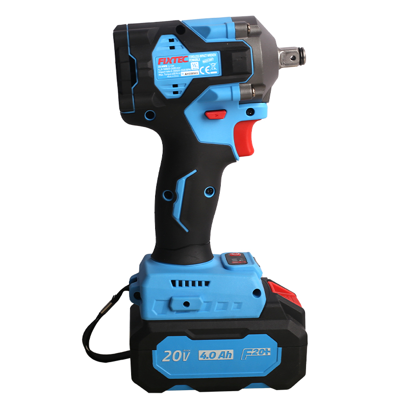 Fixtec 20V Cordless Impact Wrench, Electric Wrench with Battery for Car, Max Torque 280/400/550 Nm