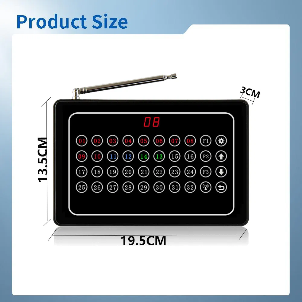 Queue Wireless Calling System for Hospital Doctor Room Pager Long Range Waiting Number