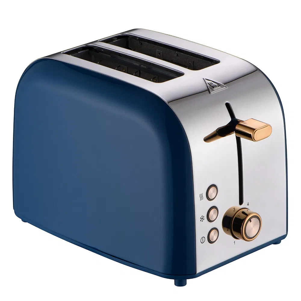 New Design Hot Sell Sandwich Wide Slot 2-Slice Stainless Steel Toaster Mart Adjustable 6 Level Control Bread Toaster