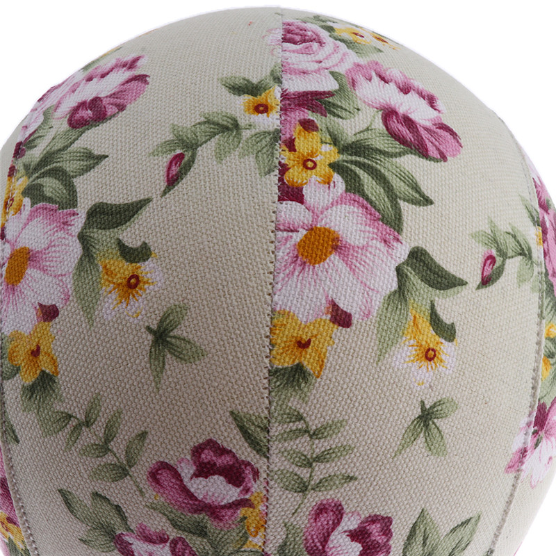 Манекен-голова для париков и тренировок с цветочным принтом