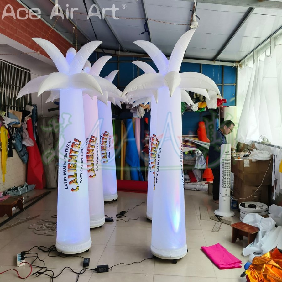 Custom Inflatable Palm Tree with Logo Plant Model for Event Entrance Decoration