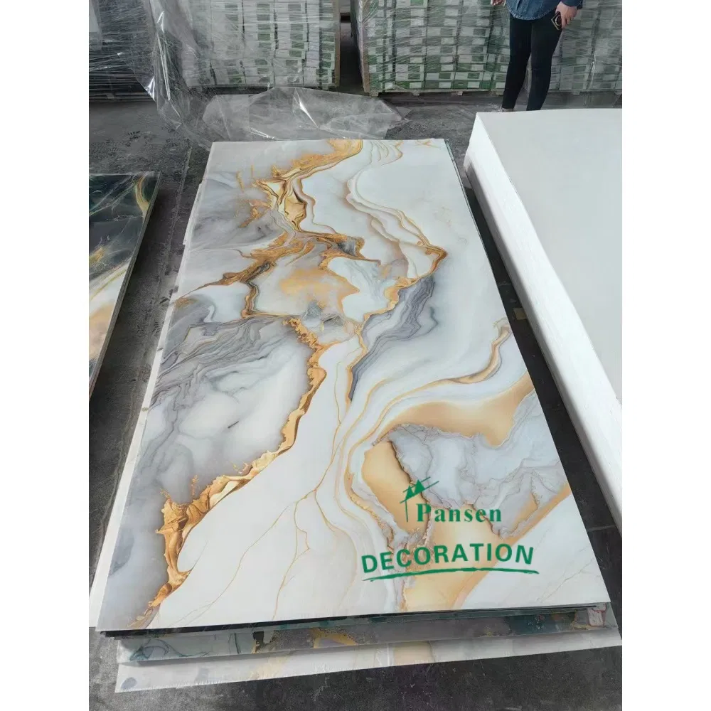 Wholesale Interior 1220mm PVC/UV Marble Waterproof Sheet Wall Panel From China Factory