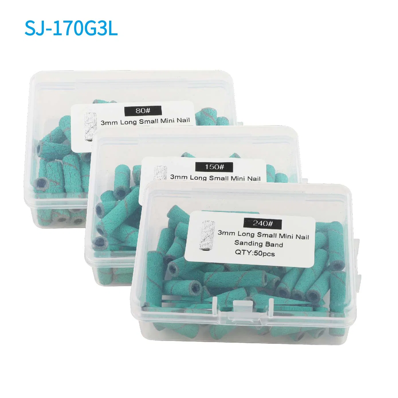 Green Color Extra Long Nail Sanding Grinding Polishing Bands