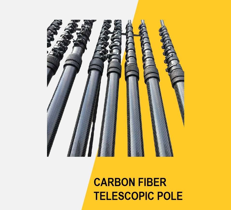 Carbon Fiber Telescopic Pole with High Performance for Customized Gethering