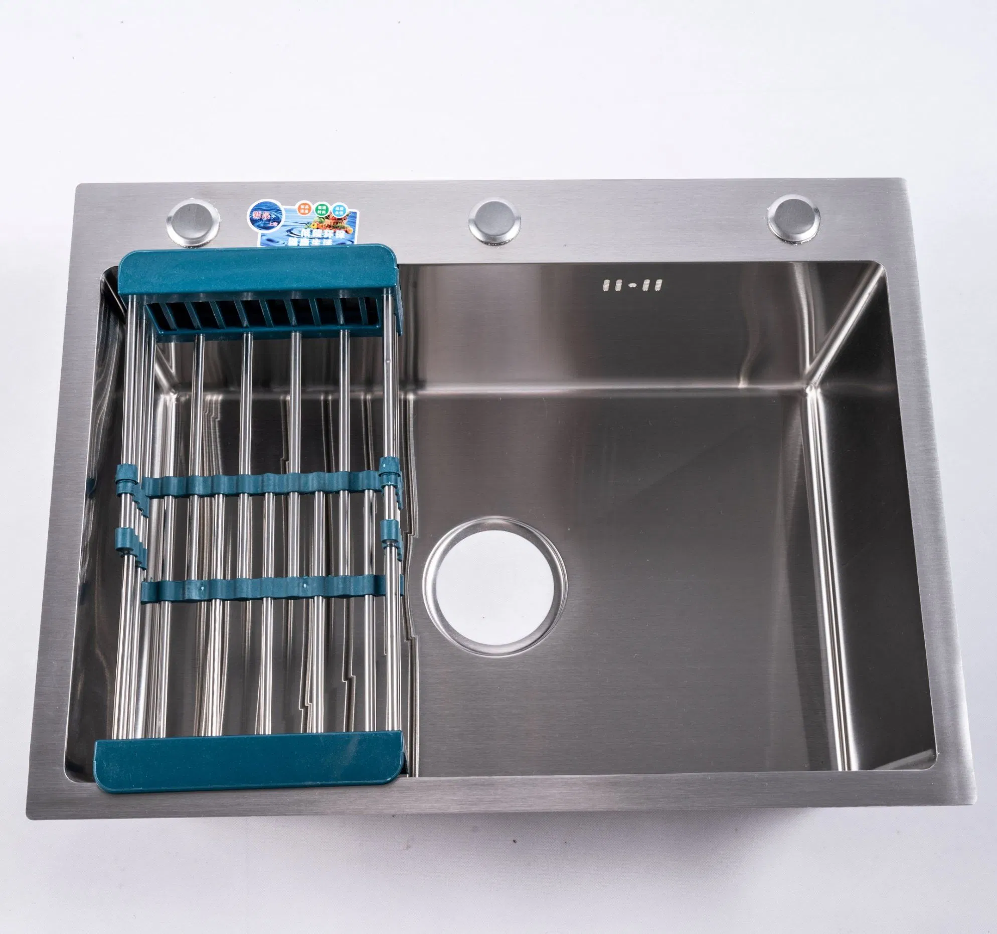 Multi-Fuctional Square Handmade Stainless Steel Kitchen Sink with Deepened by 230mm