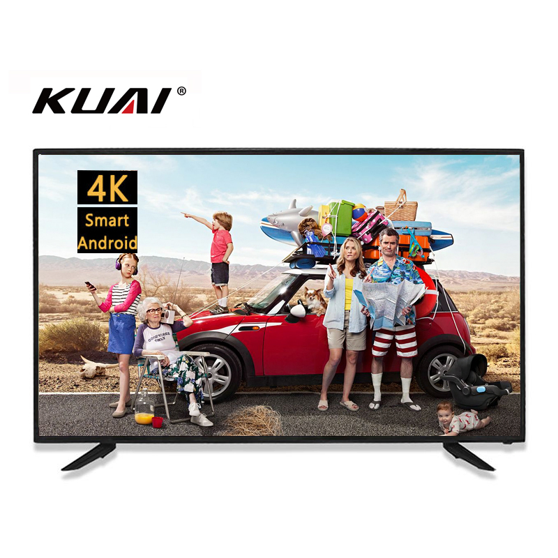 OEM 43 50 58 65 75inch China Smart Android LCD LED TV 4K UHD Flat Screen Televisions T2 S2 Smart TV