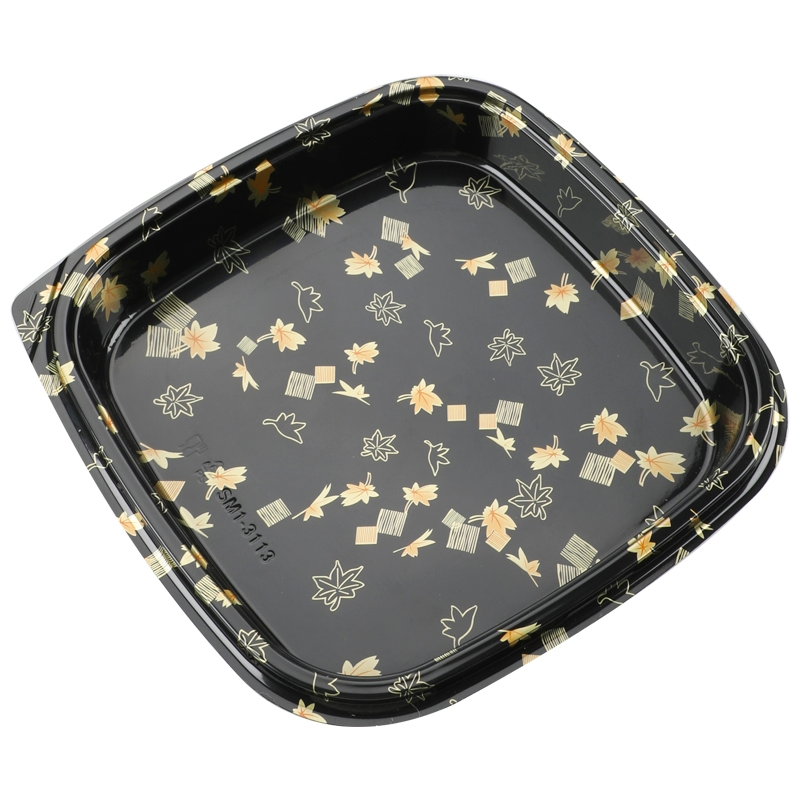 Recyclable Square Plastic Sushi Tray Food Packaging Box Take Away Food Container