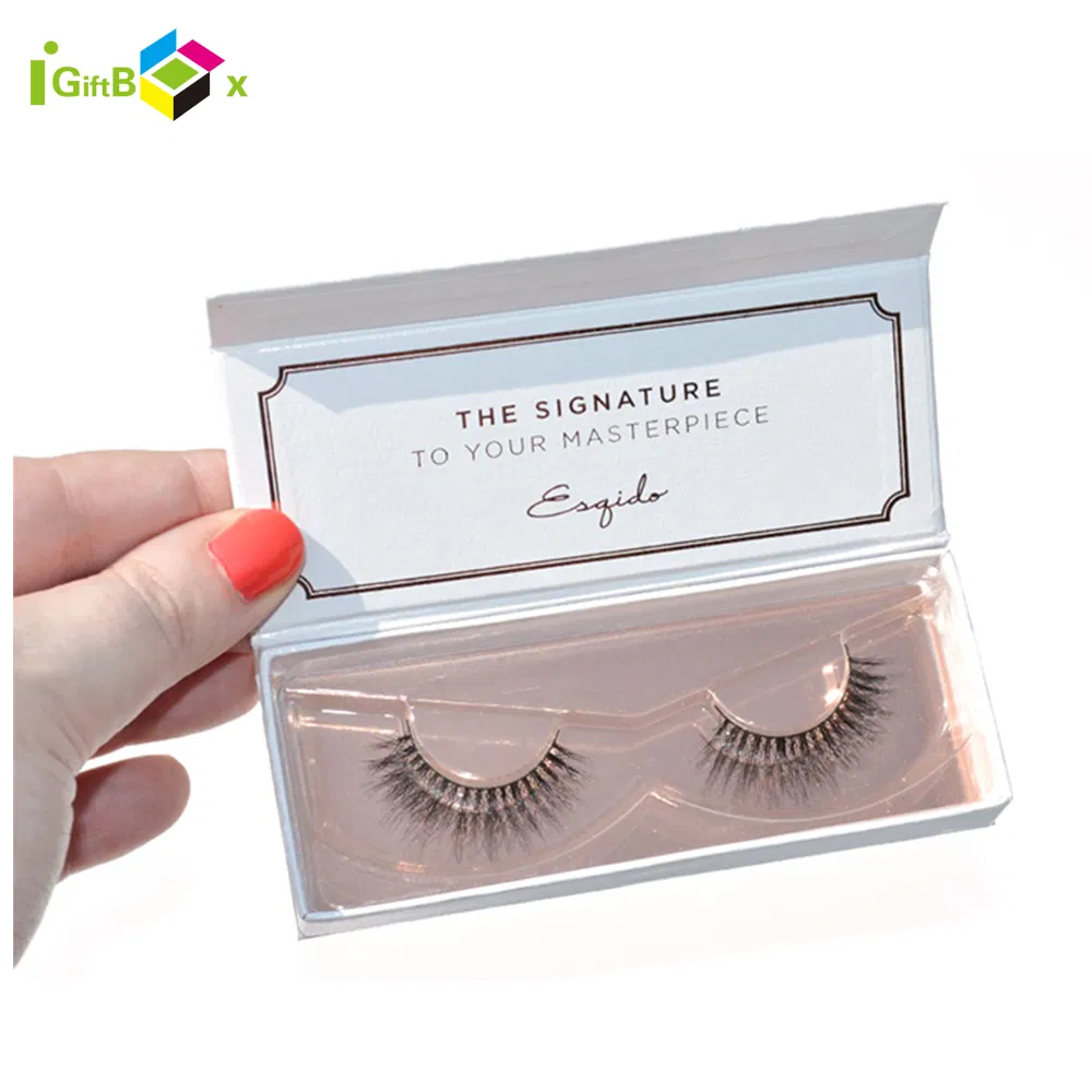 Hot Private Label False Lashes Box Custom Brand Name Eyelash Paper Box with Mirror