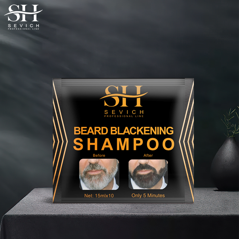 Hot Sell Herbal Beard Black Shampoo for Men and Women Covering Gray Beard