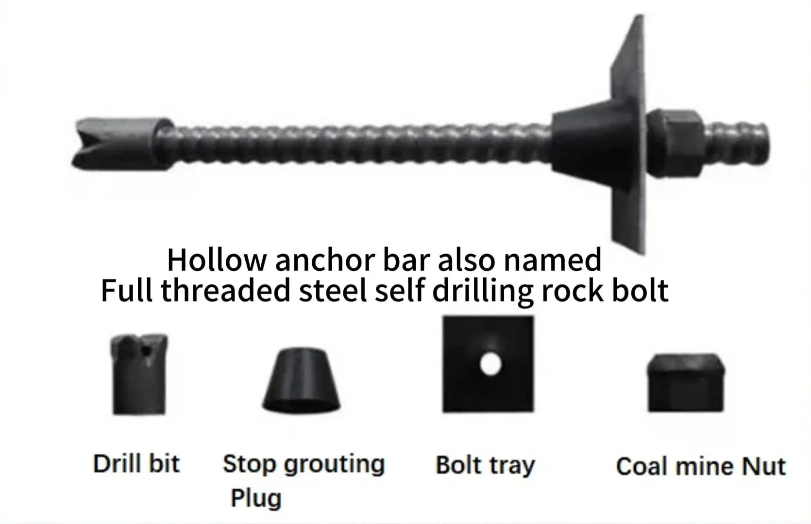 Sda Rock Bolt T76 T30 T40 T52 T73 T103 for Micro Pile Full Threaded Hollow Anchor Steel Bar
