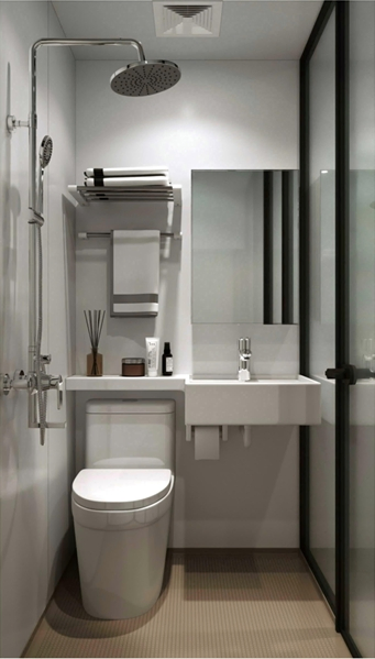 Premium FRP SMC Compression Molded Anti-Corrosion Hygienic Prefabricated Integrated Bathroom