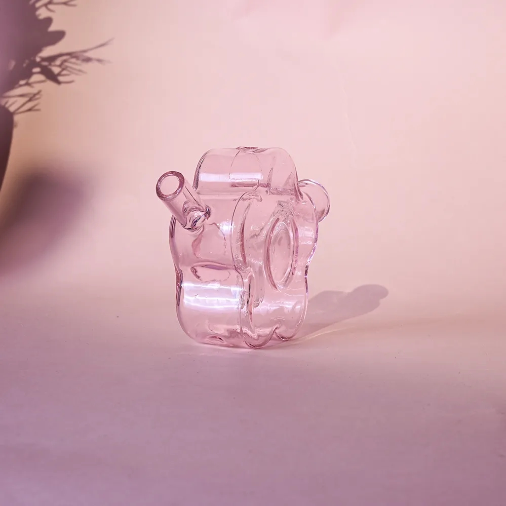 New Pentagram Glass Pipe Hookah Super Thick Girly Cute Glass Smoking Pipe Water Accessories