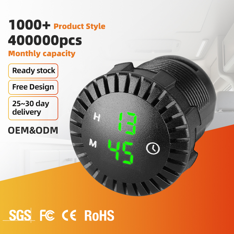 Автомобильные часы LED с таймером и сенсором