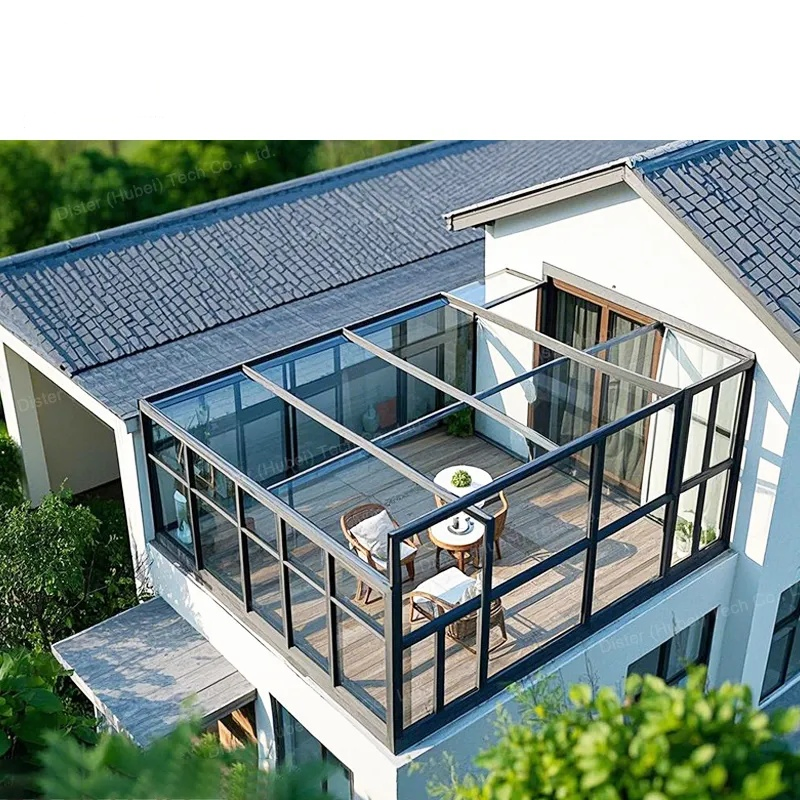 Outdoor Garden Tempered Glass Aluminum House Sunlight Room Small Sunny Glass Sunroom