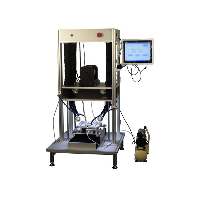 Lab Diamond Wire Saw System Cutting Metal Crystal Ceramic Rock Materials
