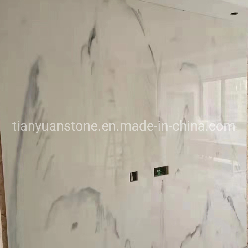 Pure White Crystallized Glass Panel Stone Slab for Countertops and Tiles