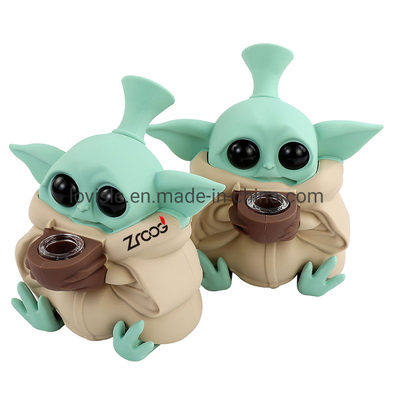 Babyyoda Glass Smoking Water Pipe Collectible Silicone Pipe Glass Bowl