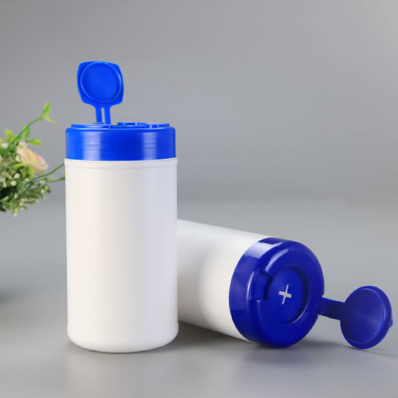 SJ HDPE Automatic Closed Empty Bucket Dry Wet Wipes Tissue Plastic Container Non woven Canister