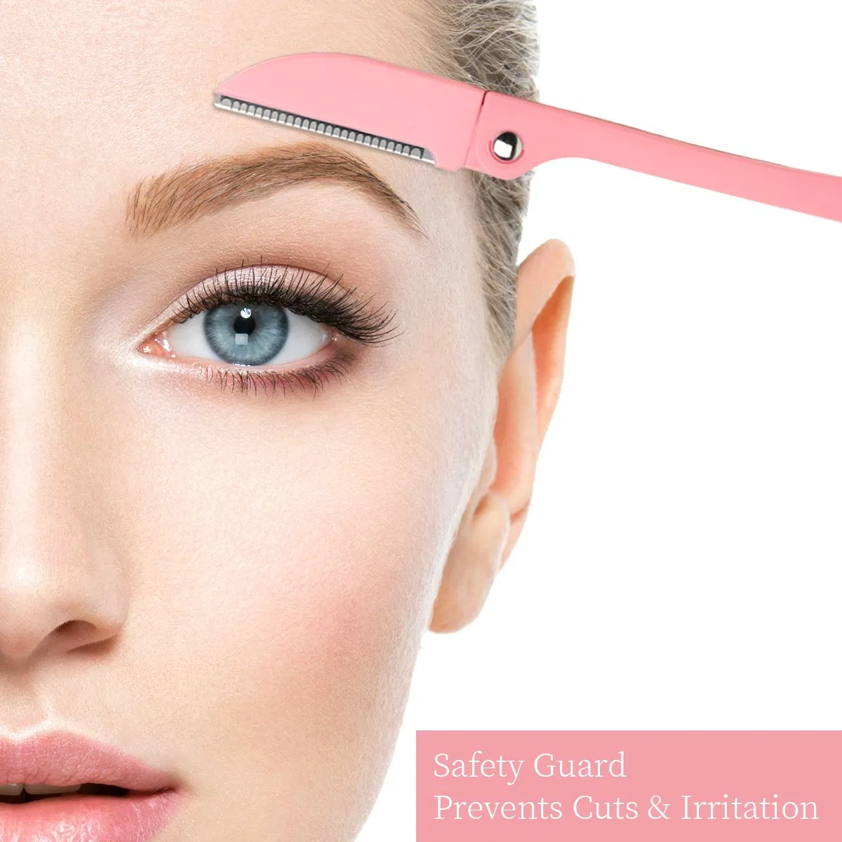 Portable Women's Safety Razor for Effortless Facial Hair Removal