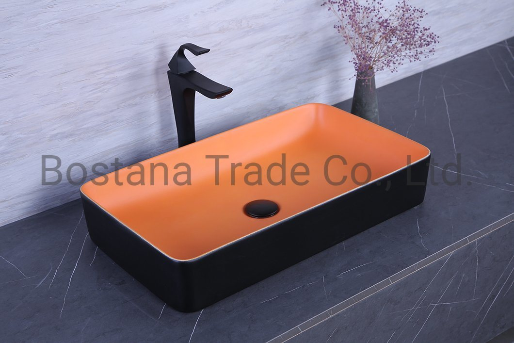 New Design Colourful Ceramic Bathroom-Basin-Sink
