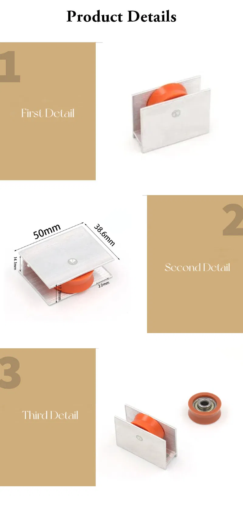 Door Building Hardware Handle Aluminum+Plastic Guangdong Roller