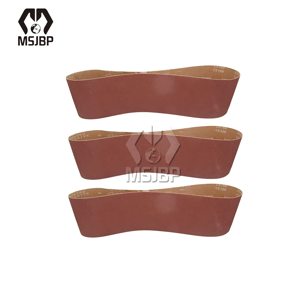 Msjbp Premium Abrasive Sanding Belts China Factory 40-800 Grits Aluminum Oxide a/O for Wood/ Metal